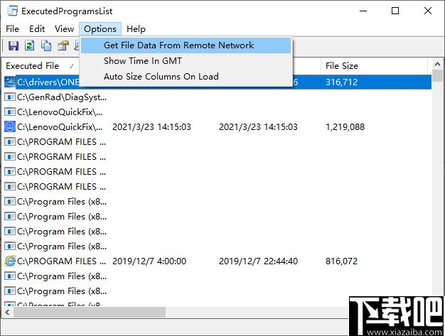 ExecutedProgramsList下载,信息查看,信息列表